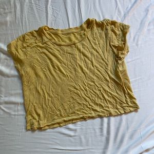 Reformation yellow cropped tee